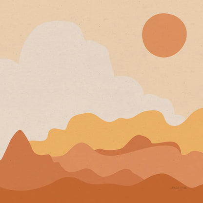 Mountainous I Orange by Sara Zieve Miller. SKU 70261a. Archival Giclee Fine art print for wall decor.