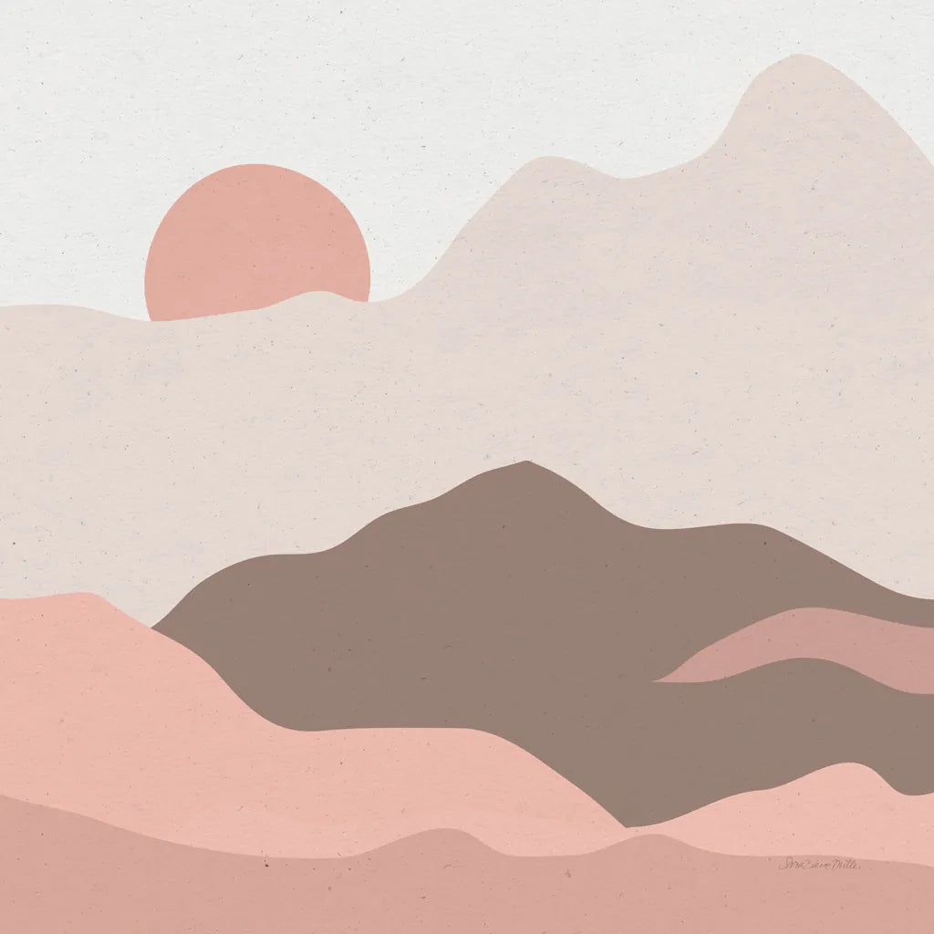 Mountainous II Pink by Sara Zieve Miller. SKU 67071a. Archival Giclee Fine art print for wall decor.