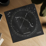 Night Sky Sagittarius v2 by Sara Zieve Miller. Shown as a detailed flat fine art print, highlighting archival giclee quality. Available as an archival giclee rolled canvas, fine art paper, or poster print. SKU 61179a.