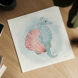 Sea Life III by Sara Zieve Miller. Shown as a detailed flat fine art print, highlighting archival giclee quality. Available as an archival giclee rolled canvas, fine art paper, or poster print. SKU 37041a.