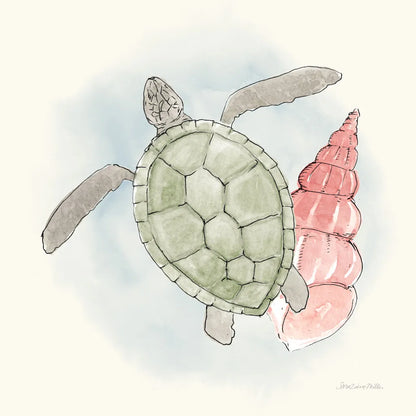 Sea Life IV by Sara Zieve Miller. SKU 37042a. Archival Giclee Fine art print for wall decor.