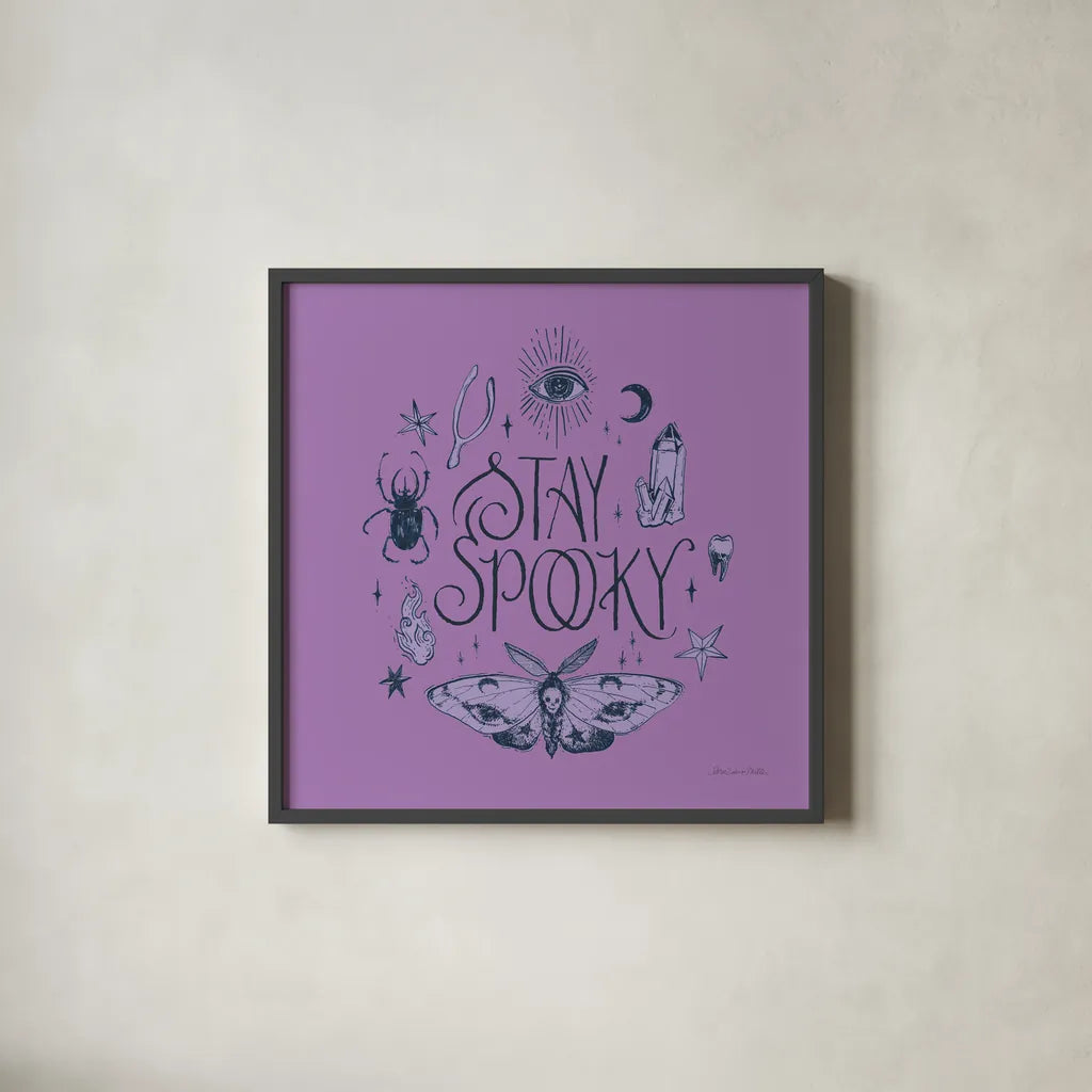 Something Wicked III by Sara Zieve Miller. Shown in a sleek black glass frame for a contemporary gallery look. Available as an archival giclee rolled canvas, fine art paper, or poster print. SKU 58087a.