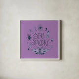 Something Wicked III by Sara Zieve Miller. Shown in a crisp white glass frame for a clean and minimalist style. Available as an archival giclee rolled canvas, fine art paper, or poster print. SKU 58087a.