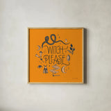 Something Wicked IV by Sara Zieve Miller. Shown in a natural wood glass frame for a timeless modern aesthetic. Available as an archival giclee rolled canvas, fine art paper, or poster print. SKU 58088a.