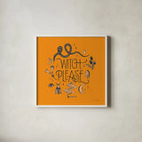 Something Wicked IV by Sara Zieve Miller. Shown in a crisp white glass frame for a clean and minimalist style. Available as an archival giclee rolled canvas, fine art paper, or poster print. SKU 58088a.
