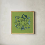 Something Wicked V by Sara Zieve Miller. Shown in a natural wood glass frame for a timeless modern aesthetic. Available as an archival giclee rolled canvas, fine art paper, or poster print. SKU 58089a.