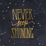Starry Words II v.3 Gold by Sara Zieve Miller. SKU 21672a. Archival Giclee Fine art print for wall decor.