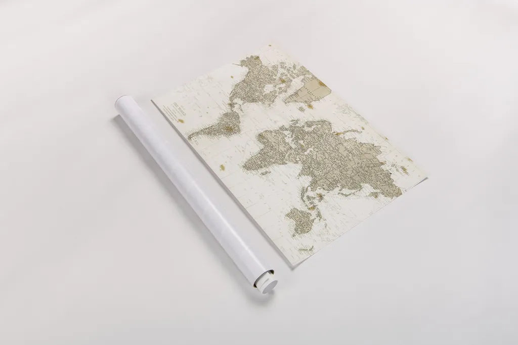 The World is Your Oyster No Words by Sara Zieve Miller. shown as a rolled paper print. Available as archival giclee rolled canvas, fine art paper, or poster print. SKU 52846i.