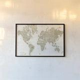 The World is Your Oyster No Words by Sara Zieve Miller. shown as a paper print in a black flame. Available as a archival giclee rolled canvas, fine art paper, or poster print. SKU 52846i.