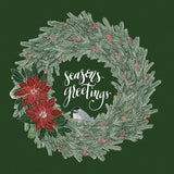 Woodland Wreath II Green by Sara Zieve Miller. SKU 43975a. Archival Giclee Fine art print for wall decor.
