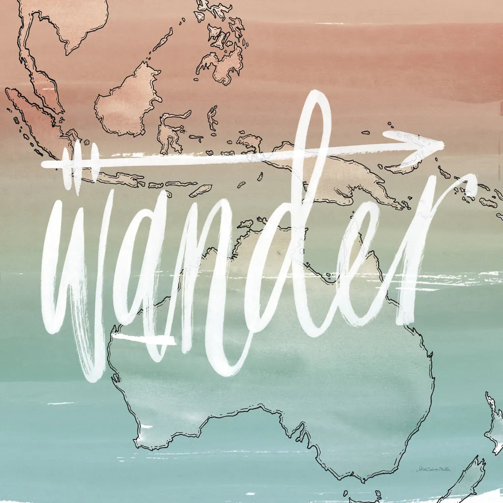 World Traveler I Neutral by Sara Zieve Miller. SKU 75050a. Archival Giclee Fine art print for wall decor.