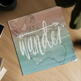 World Traveler I Neutral by Sara Zieve Miller. Shown as a detailed flat fine art print, highlighting archival giclee quality. Available as an archival giclee rolled canvas, fine art paper, or poster print. SKU 75050a.