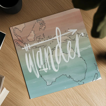 World Traveler I Neutral by Sara Zieve Miller. Shown as a detailed flat fine art print, highlighting archival giclee quality. Available as an archival giclee rolled canvas, fine art paper, or poster print. SKU 75050a.