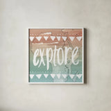 World Traveler III Neutral by Sara Zieve Miller. Shown in a crisp white glass frame for a clean and minimalist style. Available as an archival giclee rolled canvas, fine art paper, or poster print. SKU 75052a.