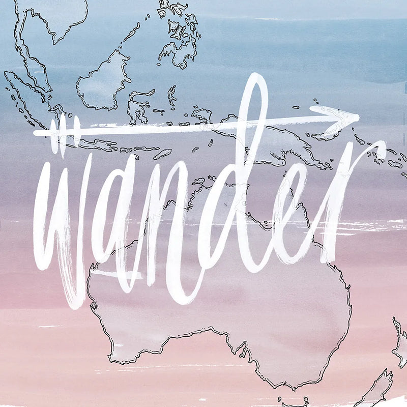 World Traveler Wander by Sara Zieve Miller. SKU 27424a. Archival Giclee Fine art print for wall decor.
