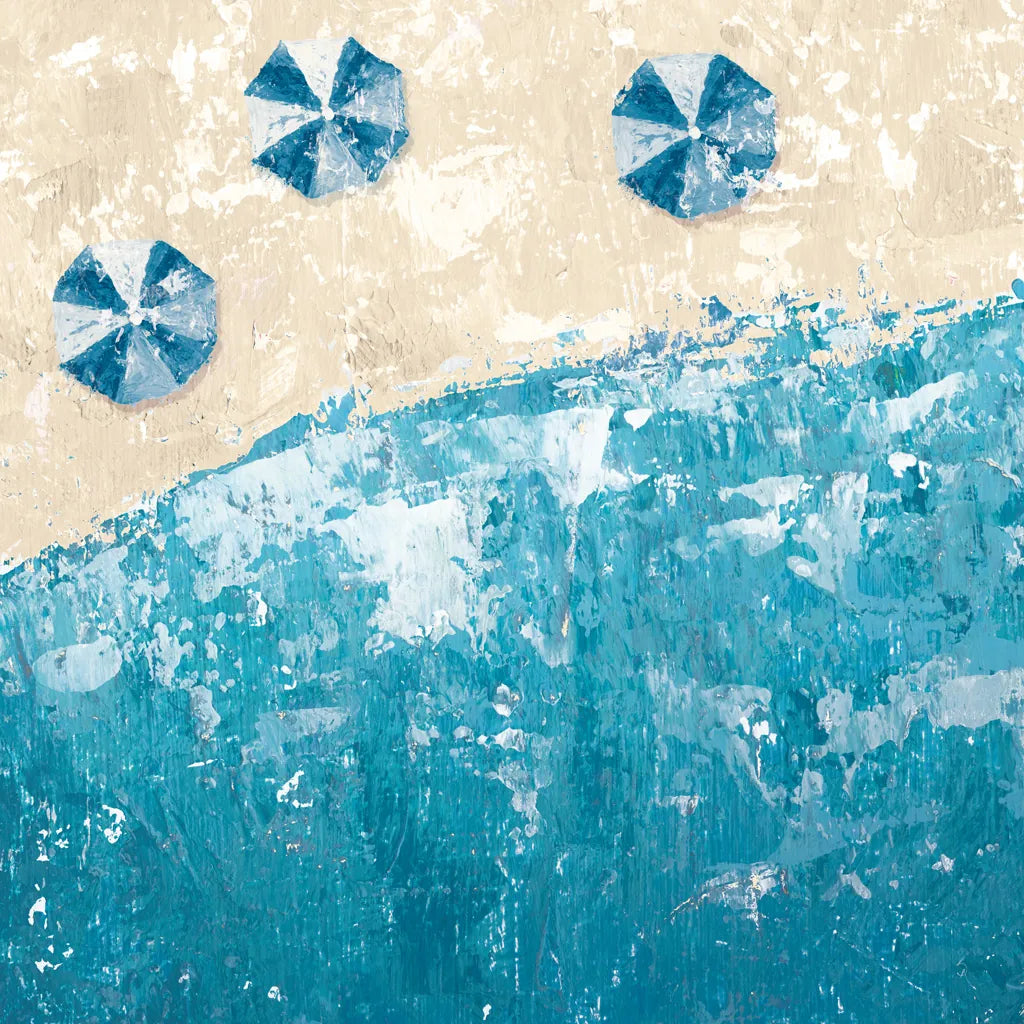 Beach Days Blue by Sarah Adams. SKU 59565a. Archival Giclee Fine art print for wall decor.