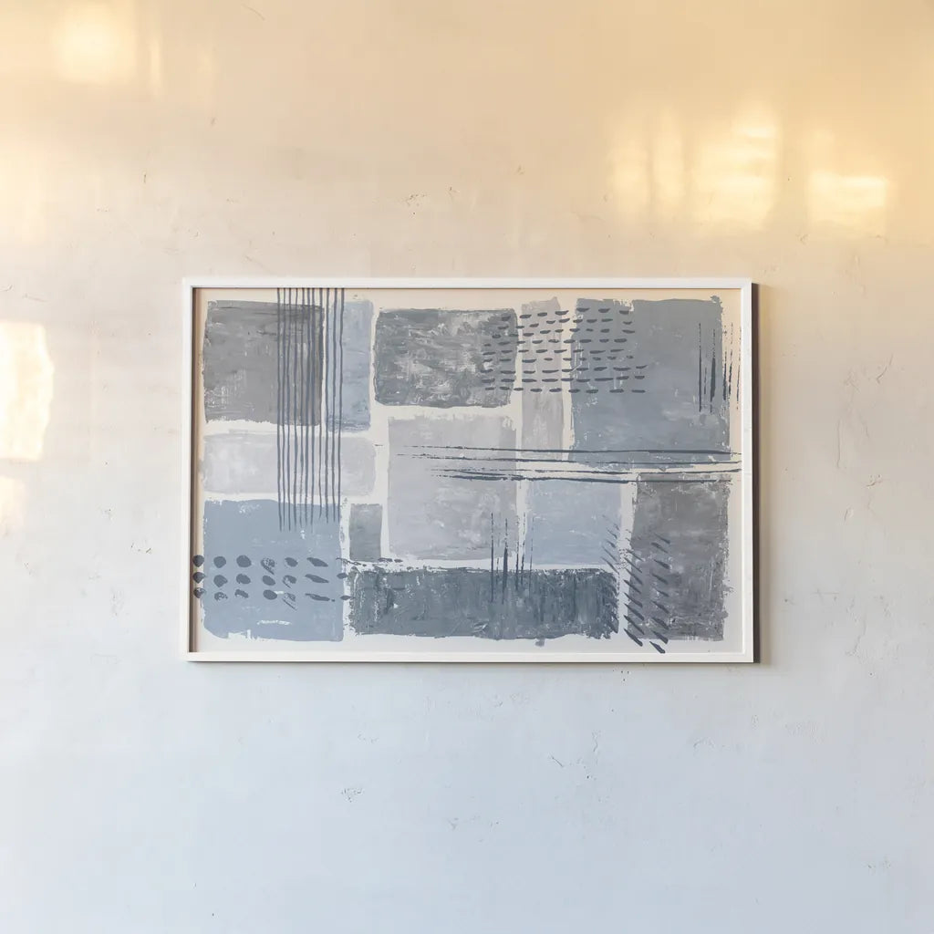 Between the Lines I by Sarah Adams. shown as a paper print in a white frame. Available as a archival giclee rolled canvas, fine art paper, or poster print. SKU 34397i.