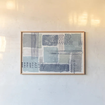 Between the Lines I Cool by Sarah Adams. shown as a paper print in a natural frame. Available as a archival giclee rolled canvas, fine art paper, or poster print. SKU 56956i.