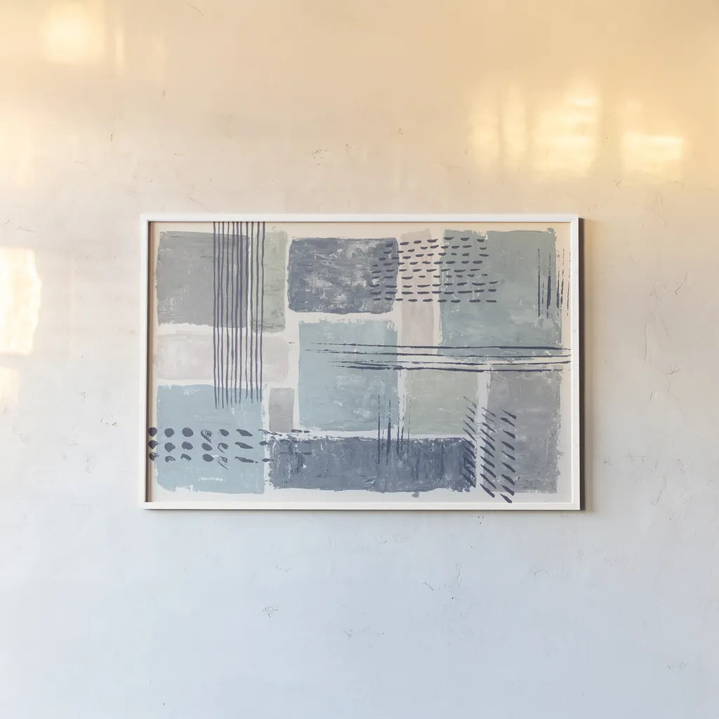 Between the Lines I Cool by Sarah Adams. shown as a paper print in a white frame. Available as a archival giclee rolled canvas, fine art paper, or poster print. SKU 56956i.