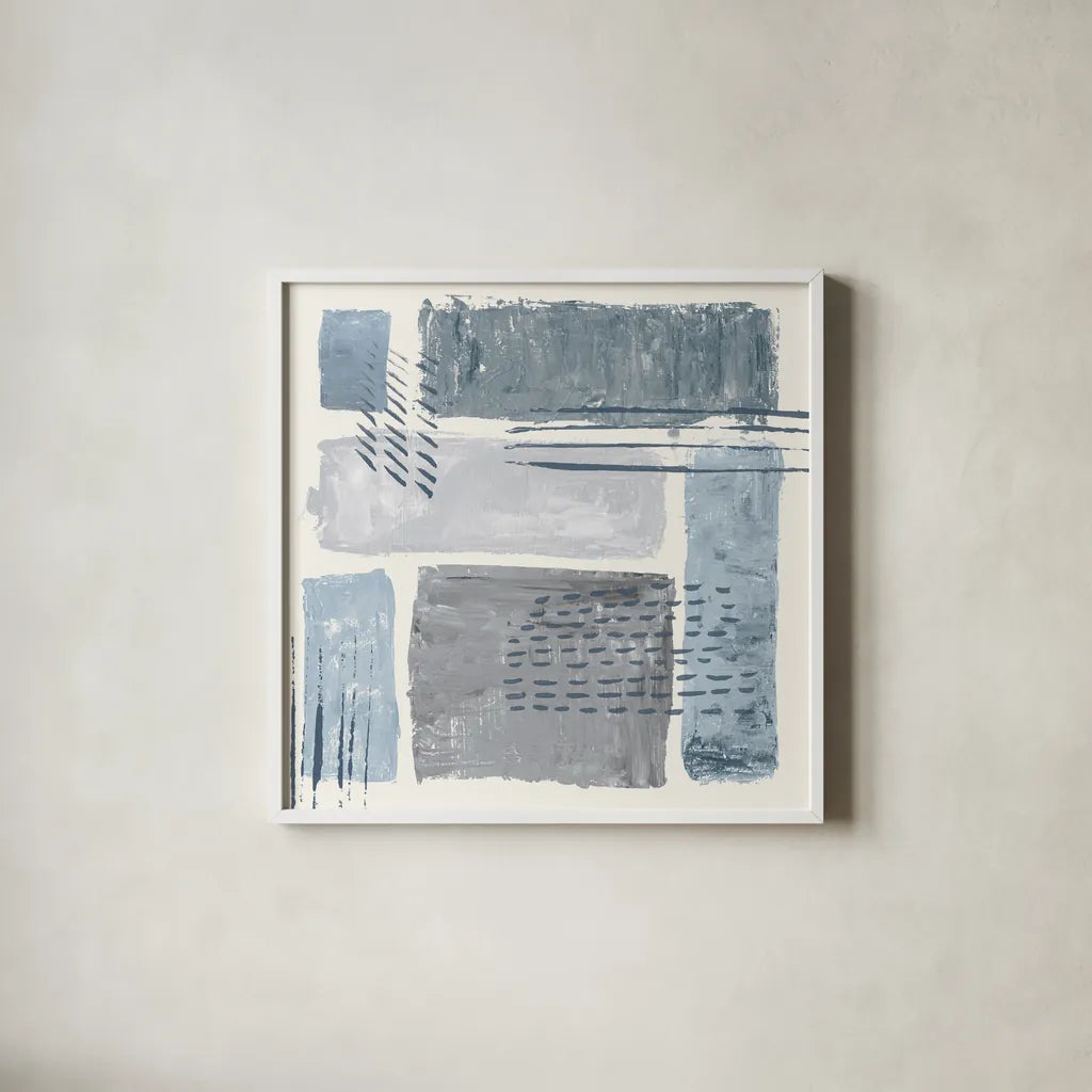 Between the Lines II by Sarah Adams. Shown in a crisp white glass frame for a clean and minimalist style. Available as an archival giclee rolled canvas, fine art paper, or poster print. SKU 34398a.