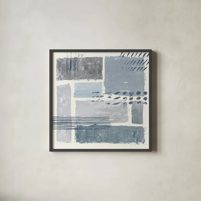 Between the Lines III by Sarah Adams. Shown in a sleek black glass frame for a contemporary gallery look. Available as an archival giclee rolled canvas, fine art paper, or poster print. SKU 34399a.