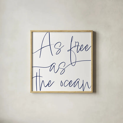 By the Beach I by Sarah Adams. Shown in a natural wood glass frame for a timeless modern aesthetic. Available as an archival giclee rolled canvas, fine art paper, or poster print. SKU 83392a.