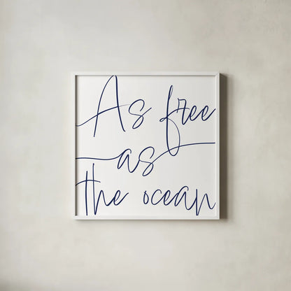 By the Beach I by Sarah Adams. Shown in a crisp white glass frame for a clean and minimalist style. Available as an archival giclee rolled canvas, fine art paper, or poster print. SKU 83392a.