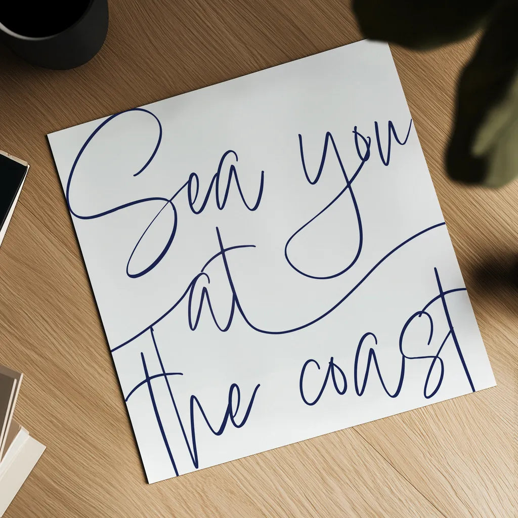 By the Beach II by Sarah Adams. Shown as a detailed flat fine art print, highlighting archival giclee quality. Available as an archival giclee rolled canvas, fine art paper, or poster print. SKU 83393a.