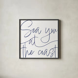 By the Beach II by Sarah Adams. Shown in a sleek black glass frame for a contemporary gallery look. Available as an archival giclee rolled canvas, fine art paper, or poster print. SKU 83393a.