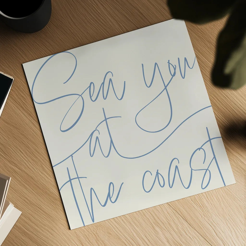 By the Beach II Light by Sarah Adams. Shown as a detailed flat fine art print, highlighting archival giclee quality. Available as an archival giclee rolled canvas, fine art paper, or poster print. SKU 83850a.