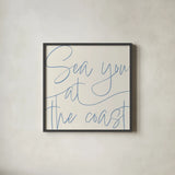 By the Beach II Light by Sarah Adams. Shown in a sleek black glass frame for a contemporary gallery look. Available as an archival giclee rolled canvas, fine art paper, or poster print. SKU 83850a.