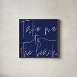 By the Beach III by Sarah Adams. Shown in a sleek black glass frame for a contemporary gallery look. Available as an archival giclee rolled canvas, fine art paper, or poster print. SKU 83394a.