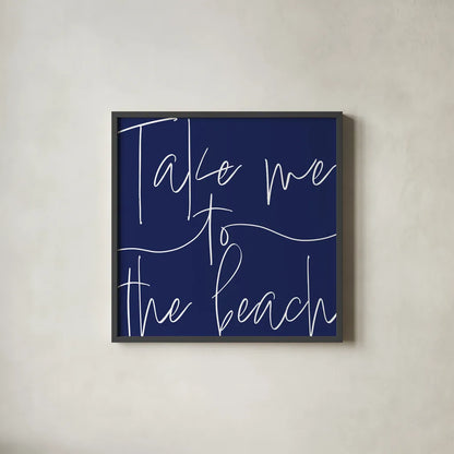 By the Beach III by Sarah Adams. Shown in a sleek black glass frame for a contemporary gallery look. Available as an archival giclee rolled canvas, fine art paper, or poster print. SKU 83394a.