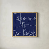 By the Beach III by Sarah Adams. Shown in a natural wood glass frame for a timeless modern aesthetic. Available as an archival giclee rolled canvas, fine art paper, or poster print. SKU 83394a.