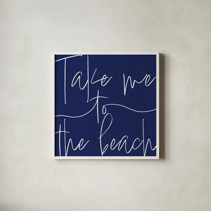 By the Beach III by Sarah Adams. Shown in a crisp white glass frame for a clean and minimalist style. Available as an archival giclee rolled canvas, fine art paper, or poster print. SKU 83394a.