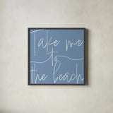 By the Beach III Light by Sarah Adams. Shown in a sleek black glass frame for a contemporary gallery look. Available as an archival giclee rolled canvas, fine art paper, or poster print. SKU 83851a.