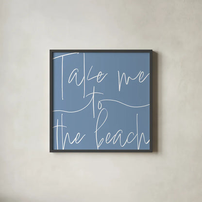 By the Beach III Light by Sarah Adams. Shown in a sleek black glass frame for a contemporary gallery look. Available as an archival giclee rolled canvas, fine art paper, or poster print. SKU 83851a.