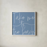 By the Beach III Light by Sarah Adams. Shown in a crisp white glass frame for a clean and minimalist style. Available as an archival giclee rolled canvas, fine art paper, or poster print. SKU 83851a.