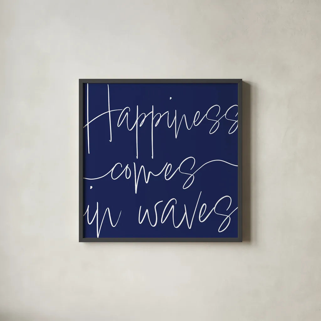 By the Beach IV by Sarah Adams. Shown in a sleek black glass frame for a contemporary gallery look. Available as an archival giclee rolled canvas, fine art paper, or poster print. SKU 83395a.