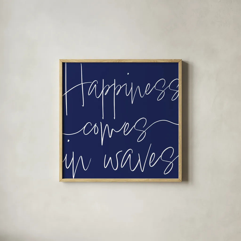 By the Beach IV by Sarah Adams. Shown in a natural wood glass frame for a timeless modern aesthetic. Available as an archival giclee rolled canvas, fine art paper, or poster print. SKU 83395a.