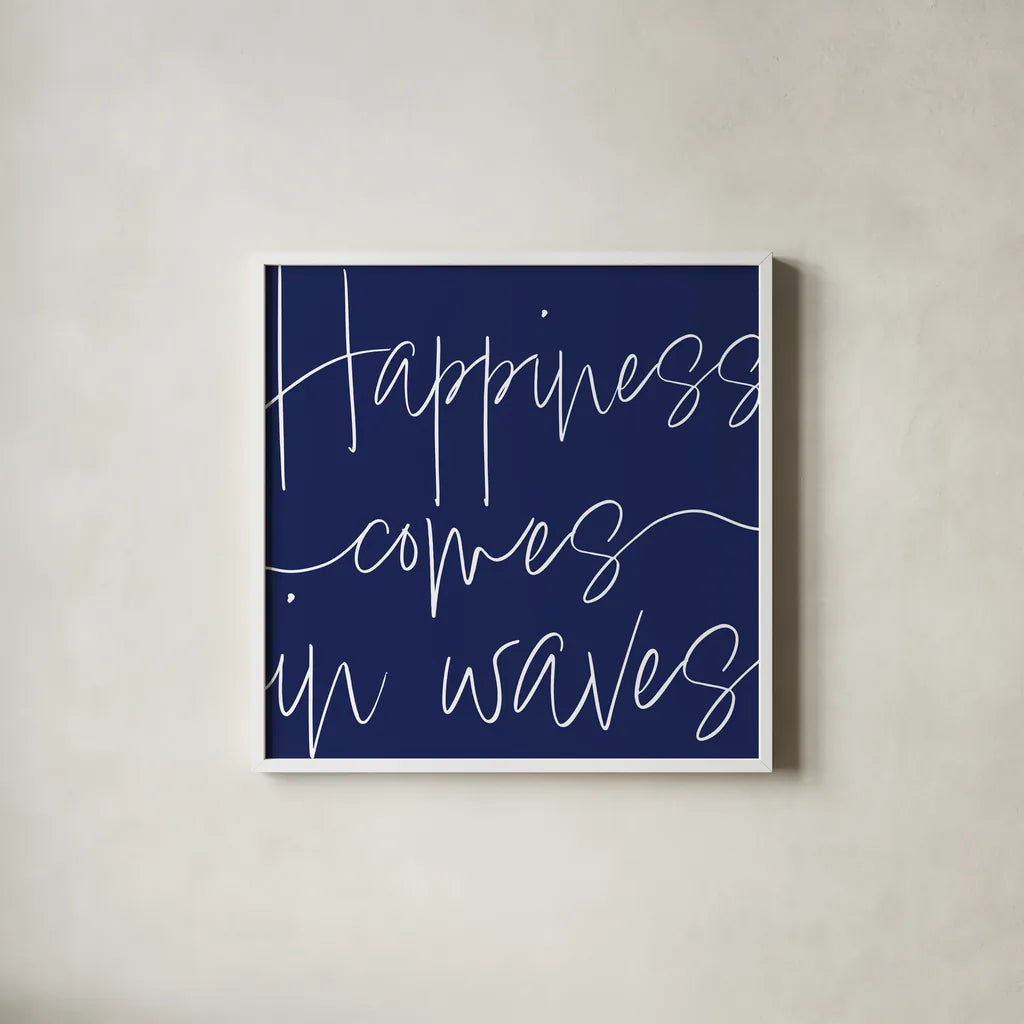 By the Beach IV by Sarah Adams. Shown in a crisp white glass frame for a clean and minimalist style. Available as an archival giclee rolled canvas, fine art paper, or poster print. SKU 83395a.