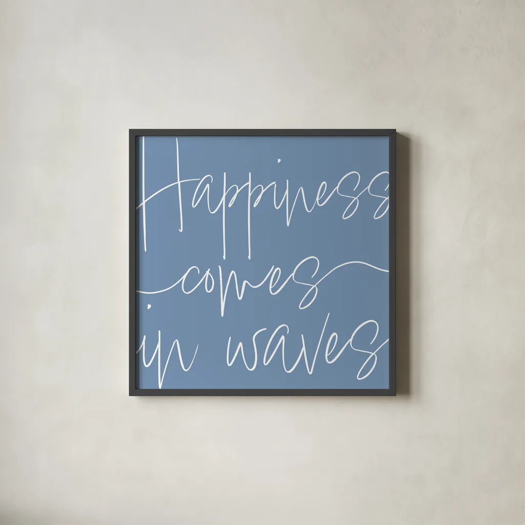 By the Beach IV Light by Sarah Adams. Shown in a sleek black glass frame for a contemporary gallery look. Available as an archival giclee rolled canvas, fine art paper, or poster print. SKU 83852a.