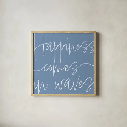 By the Beach IV Light by Sarah Adams. Shown in a natural wood glass frame for a timeless modern aesthetic. Available as an archival giclee rolled canvas, fine art paper, or poster print. SKU 83852a.