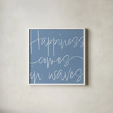 By the Beach IV Light by Sarah Adams. Shown in a crisp white glass frame for a clean and minimalist style. Available as an archival giclee rolled canvas, fine art paper, or poster print. SKU 83852a.