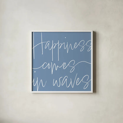 By the Beach IV Light by Sarah Adams. Shown in a crisp white glass frame for a clean and minimalist style. Available as an archival giclee rolled canvas, fine art paper, or poster print. SKU 83852a.