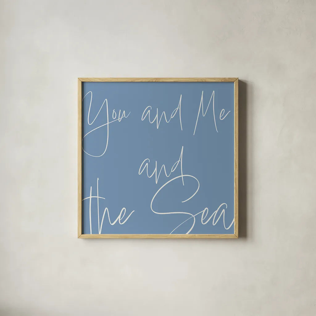 By the Beach V by Sarah Adams. Shown in a natural wood glass frame for a timeless modern aesthetic. Available as an archival giclee rolled canvas, fine art paper, or poster print. SKU 83848a.