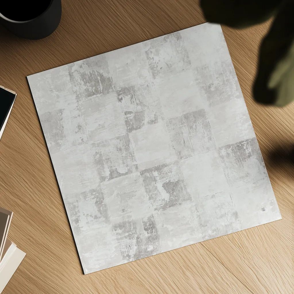 Checkerboard Abstract by Sarah Adams. Shown as a detailed flat fine art print, highlighting archival giclee quality. Available as an archival giclee rolled canvas, fine art paper, or poster print. SKU 90332a.