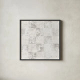 Checkerboard Abstract by Sarah Adams. Shown in a sleek black glass frame for a contemporary gallery look. Available as an archival giclee rolled canvas, fine art paper, or poster print. SKU 90332a.