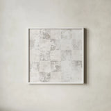 Checkerboard Abstract by Sarah Adams. Shown in a crisp white glass frame for a clean and minimalist style. Available as an archival giclee rolled canvas, fine art paper, or poster print. SKU 90332a.