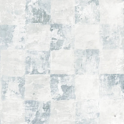 Checkerboard Abstract Dusty Blue by Sarah Adams. SKU 91510a. Archival Giclee Fine art print for wall decor.